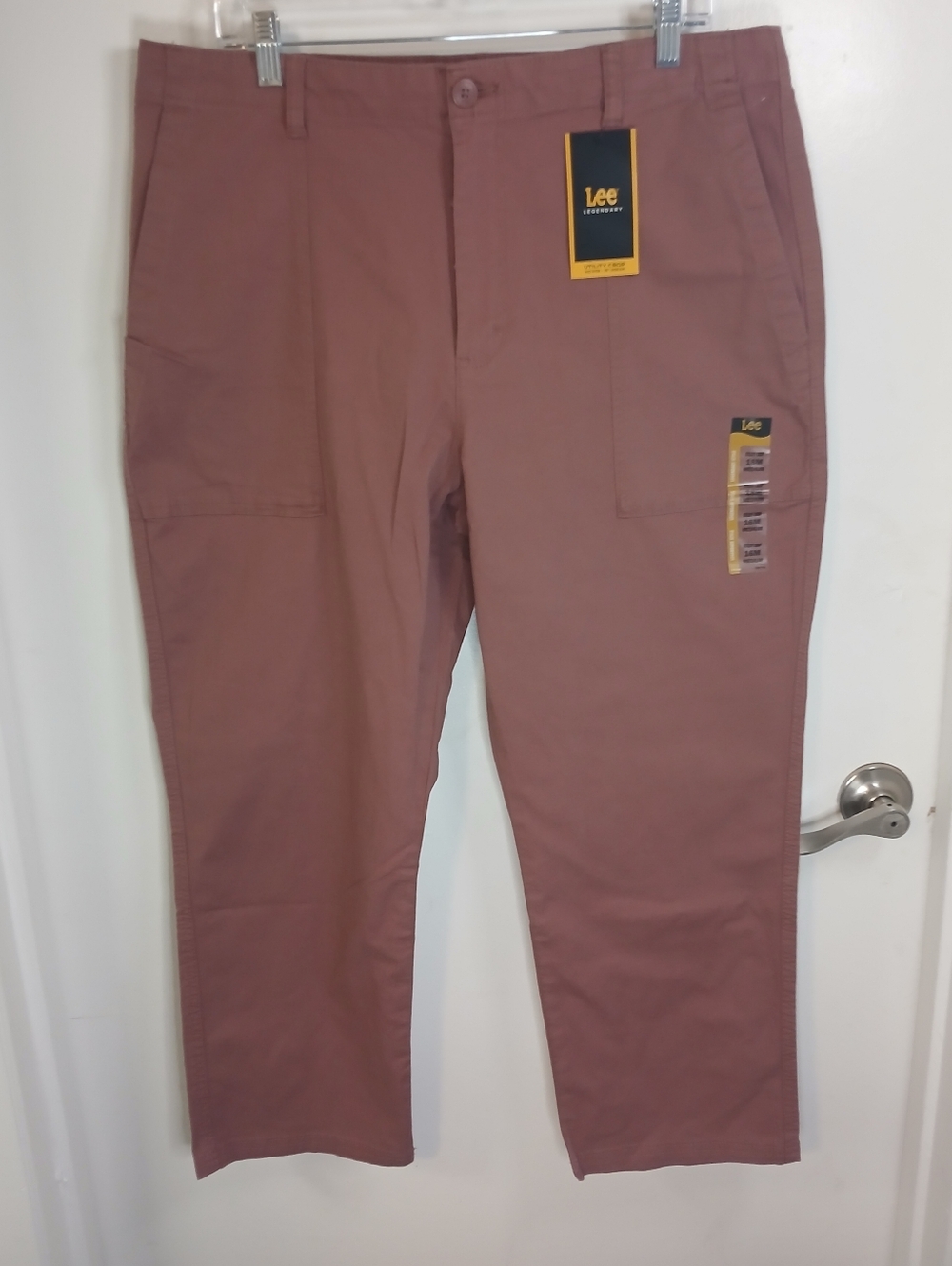 Lee Rust Utility Crop Mid Rise Soft Stretch Premium Denim Jean 16M New!